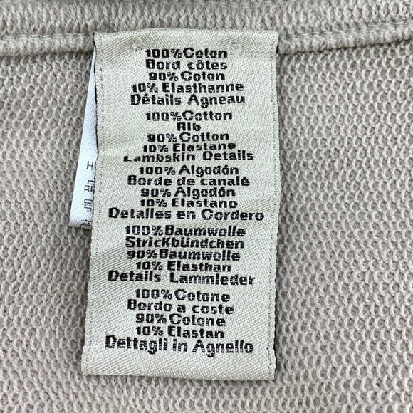 Hermes XS Khaki Horseshoe Buckle Patchwork Long-Sleeved Sweatshirt 100% Cotton R - Picture 5 of 7